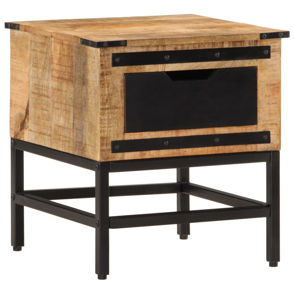 Bedside table 40x40x45 cm solid mango wood