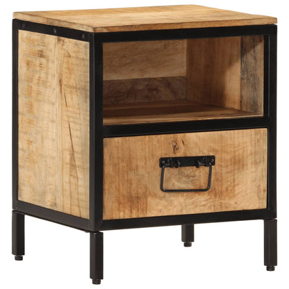 Bedside table 40x35x50 cm solid mango wood