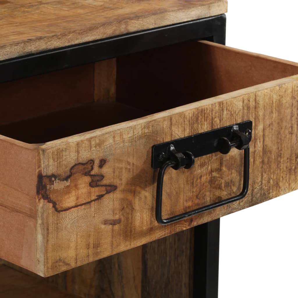 Bedside table 40x35x40 cm solid mango wood