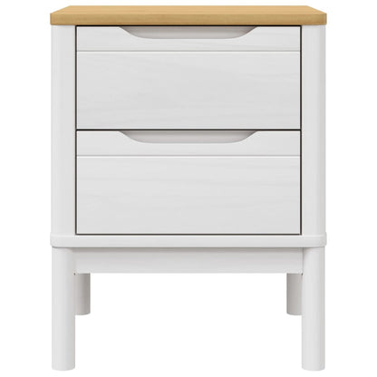 Bedside table 45x39x57 cm solid pine wood white