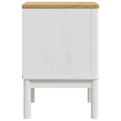 Bedside table 45x39x57 cm solid pine wood white