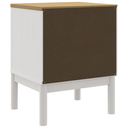 Bedside table 45x39x57 cm solid pine wood white
