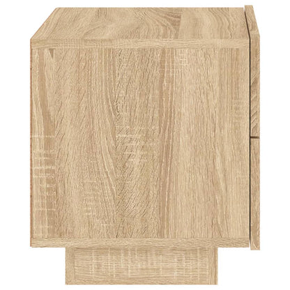 Mesa de cabeceira com luzes LED 70x36x40,5 cm carvalho sonoma