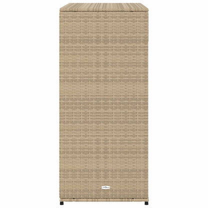 Garden storage cabinet 105x55x113 cm PE wicker beige