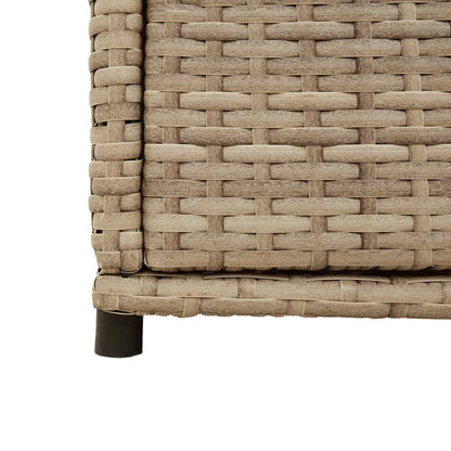 Garden storage cabinet 105x55x113 cm PE wicker beige
