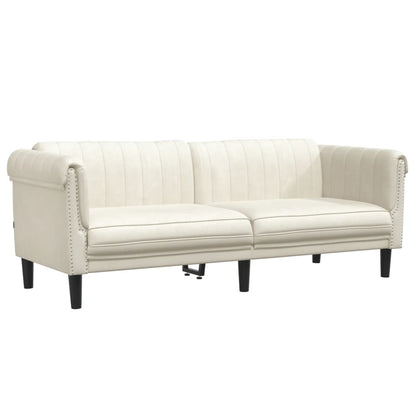 3 pcs cream color velvet sofa set