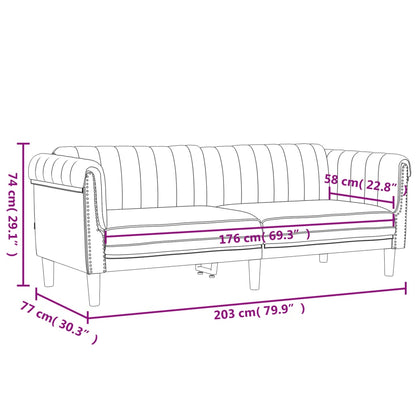 2 pcs conjunto de sofás veludo cinzento-claro