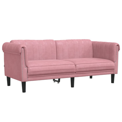 2 pcs pink velvet sofa set