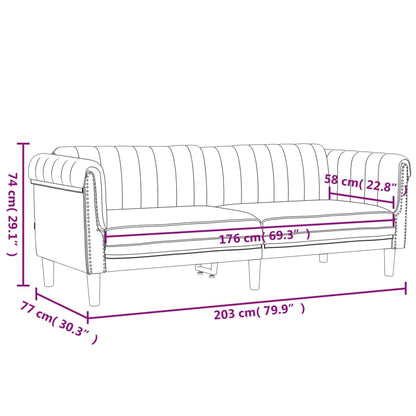 2 pcs pink velvet sofa set