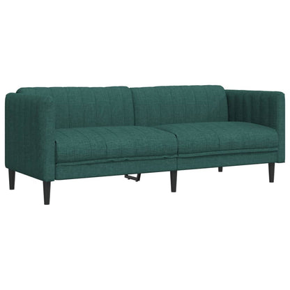 3 pcs dark green fabric sofa set