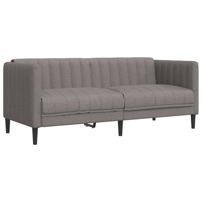3 pcs sofa set grey-brown fabric