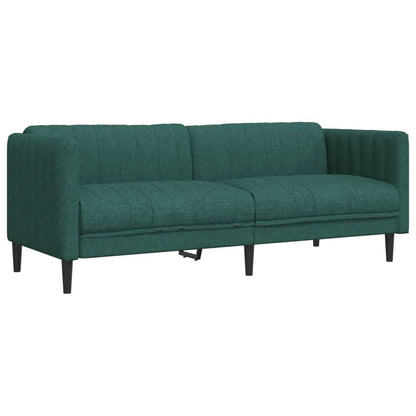 2 pcs conjunto de sofás tecido verde-escuro