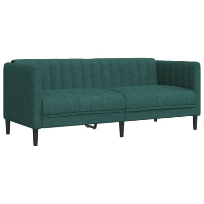 2 pcs conjunto de sofás tecido verde-escuro