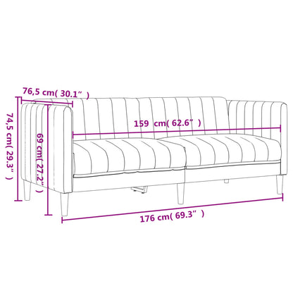 2 pcs sofa set grey-brown fabric