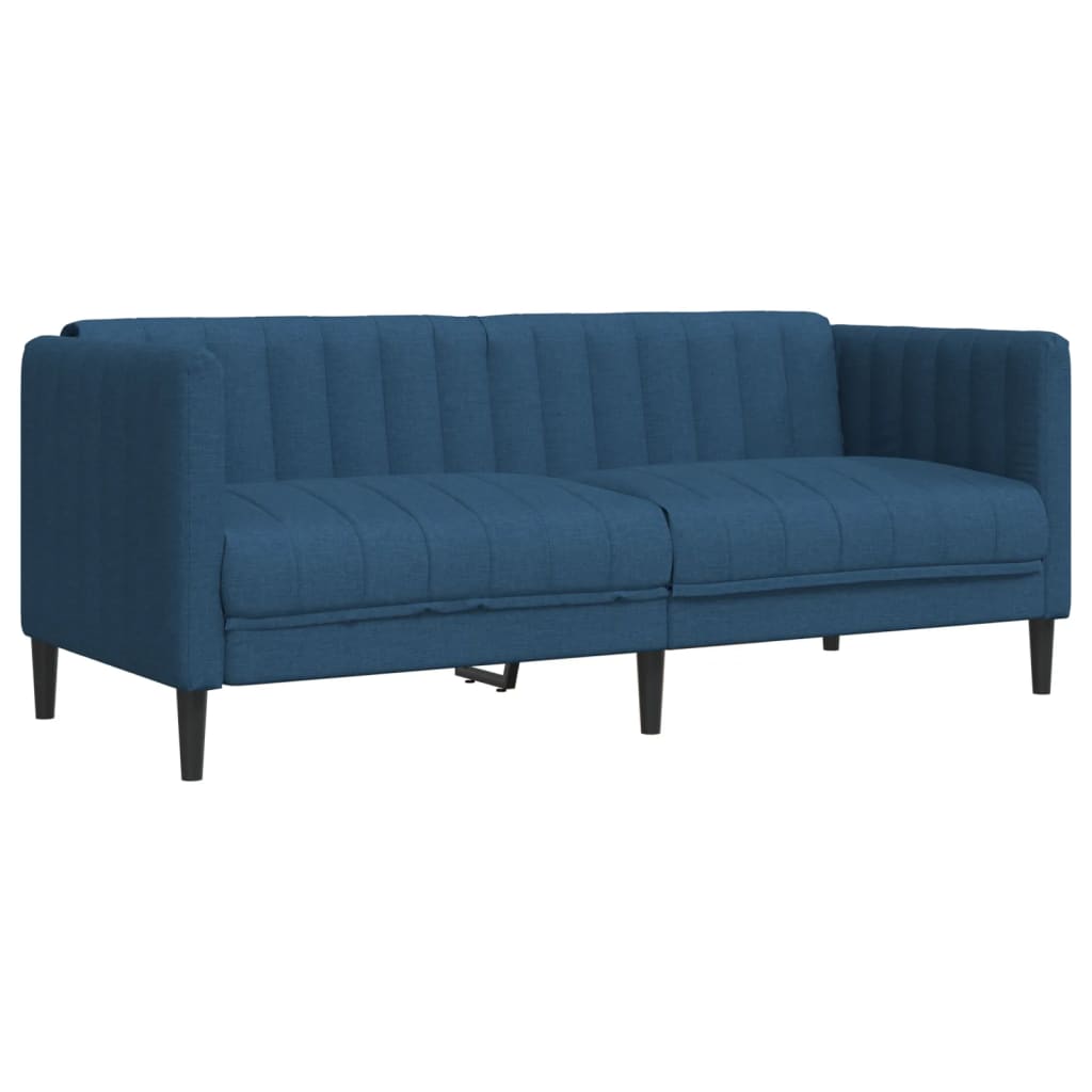 2 pcs conjunto de sofás tecido azul