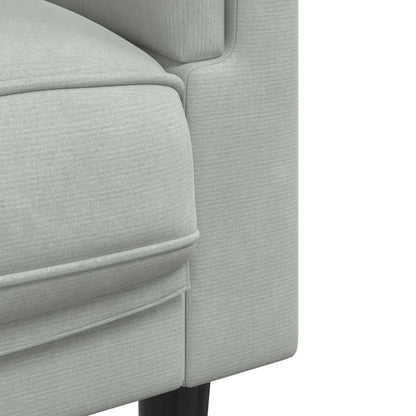 2 pcs sofa set with cushions light grey velvet