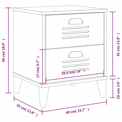 VIKEN bedside table made of white wood