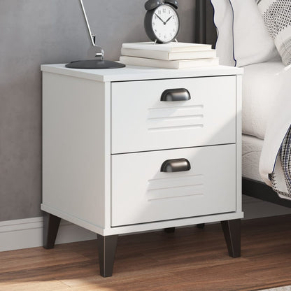 VIKEN bedside table made of white wood