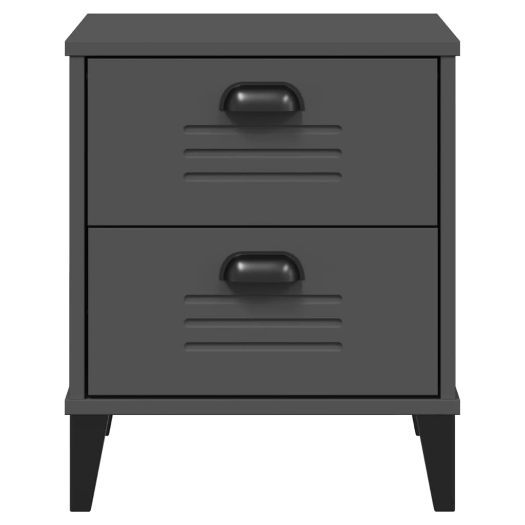 VIKEN bedside table in anthracite grey wood derivatives