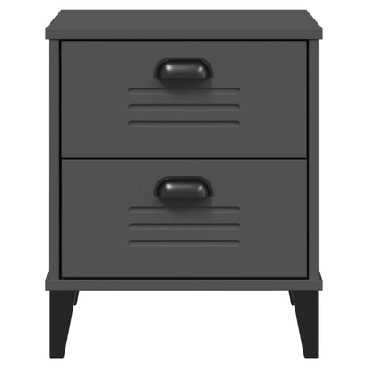 VIKEN bedside table in anthracite grey wood derivatives