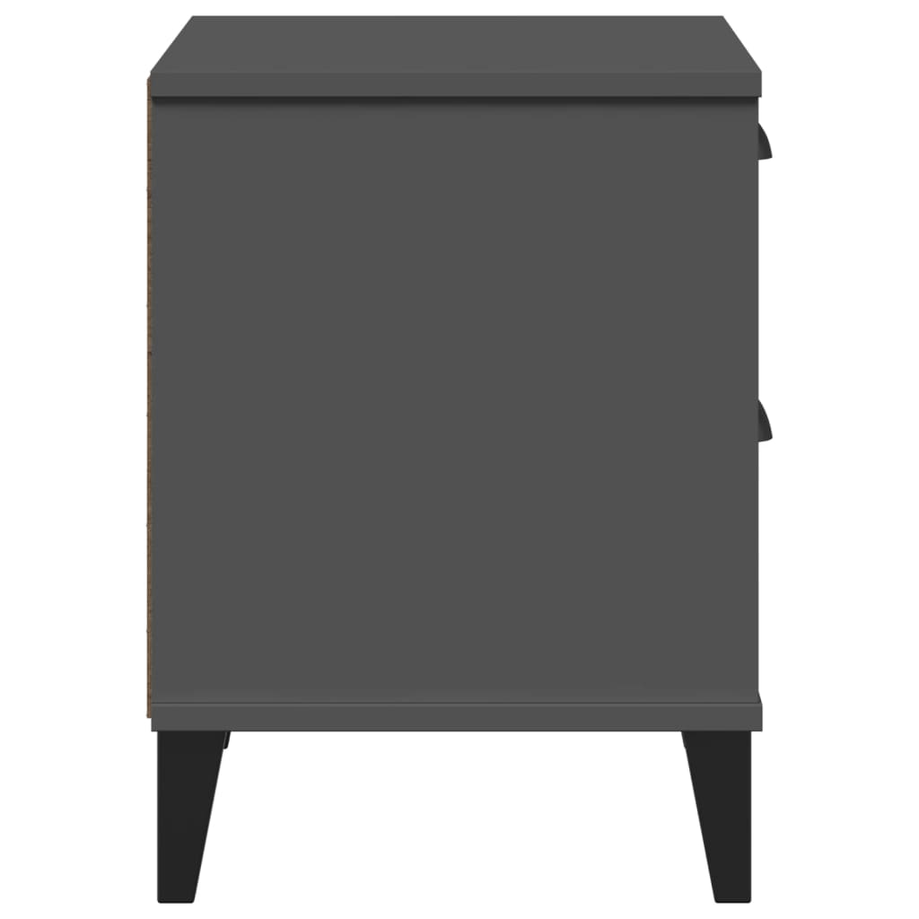 VIKEN bedside table in anthracite grey wood derivatives