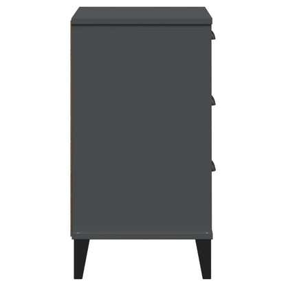VIKEN bedside table in anthracite grey wood derivatives
