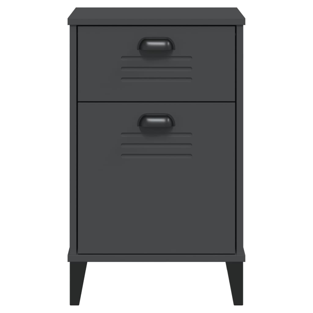 VIKEN bedside table in anthracite grey wood derivatives