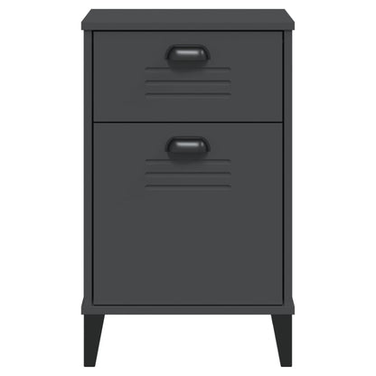 VIKEN bedside table in anthracite grey wood derivatives