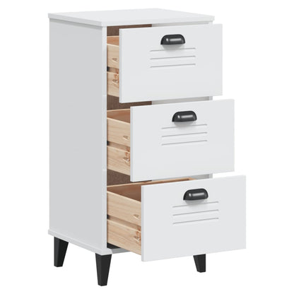 VIKEN bedside table made of white wood