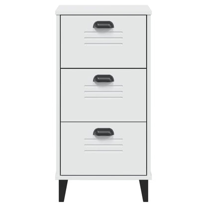 VIKEN bedside table made of white wood