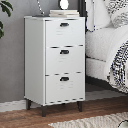 VIKEN bedside table made of white wood