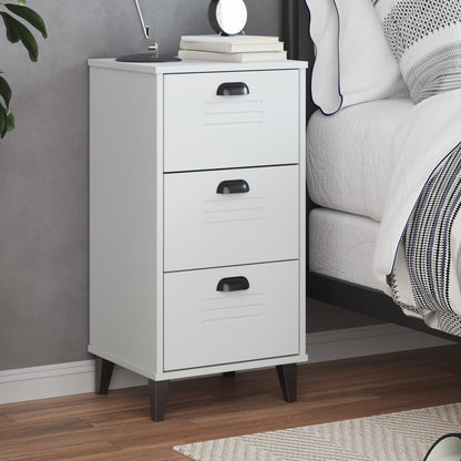VIKEN bedside table made of white wood