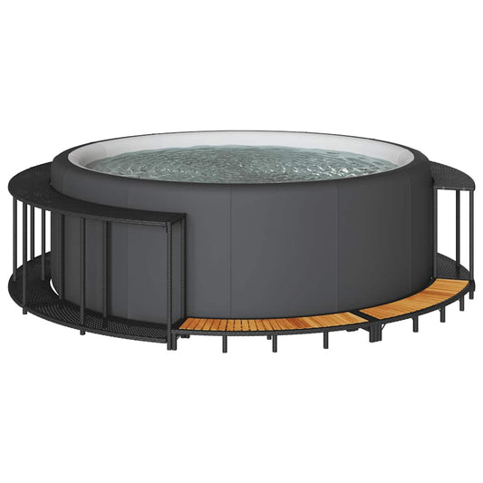 Bathtub Surround with Storage and Wooden Step