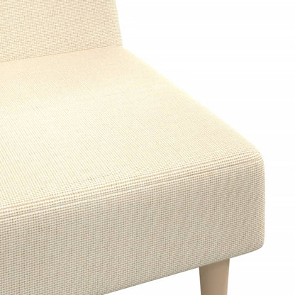 Sofá-cama de 2 lugares tecido cor creme