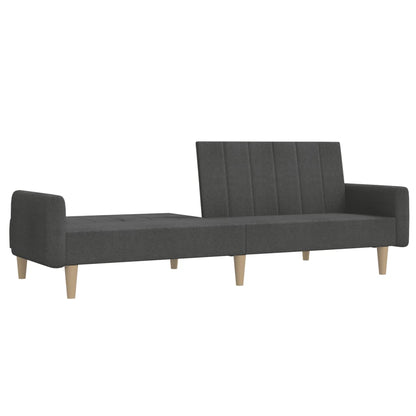 2-seater sofa bed in dark grey fabric