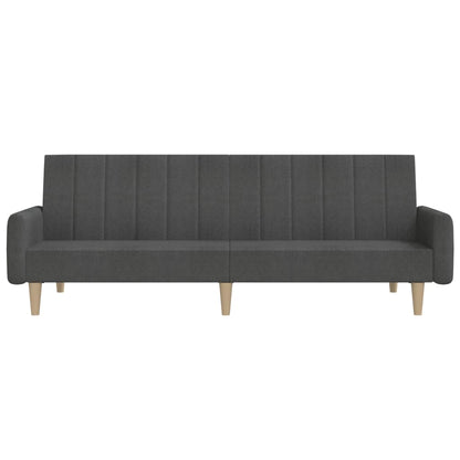 2-seater sofa bed in dark grey fabric