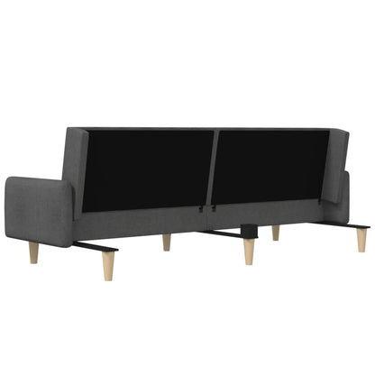 2-seater sofa bed in dark grey fabric