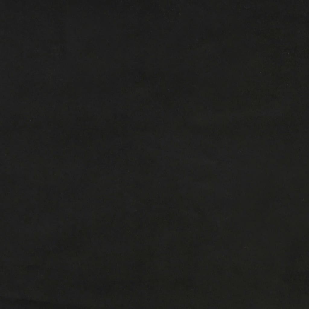 2-seater black velvet sofa bed