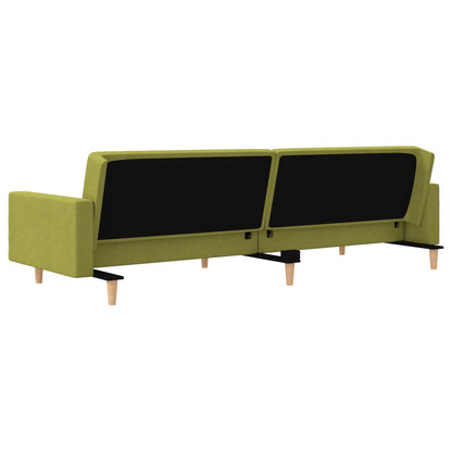 Sofá-cama 2 lugares com duas almofadas tecido verde