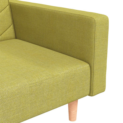 Sofá-cama 2 lugares com duas almofadas tecido verde