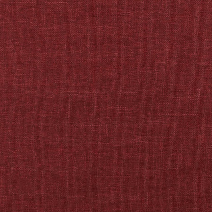 2-seater sofa bed with two cushions in red fabric