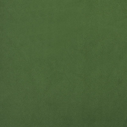 2-seater sofa bed with two dark green velvet cushions