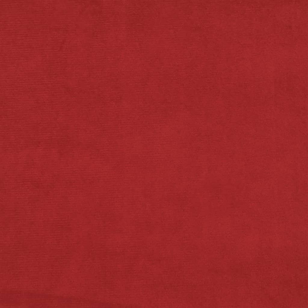 2-seater sofa bed in red velvet
