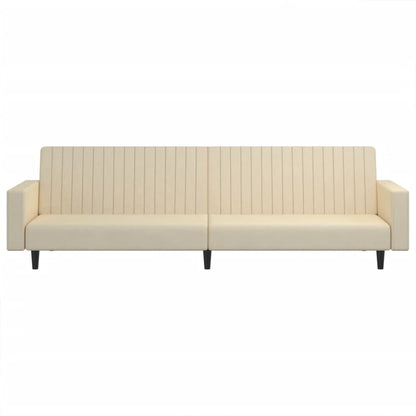 2-seater cream velvet sofa bed
