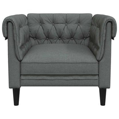 Chesterfield sofa in dark grey fabric