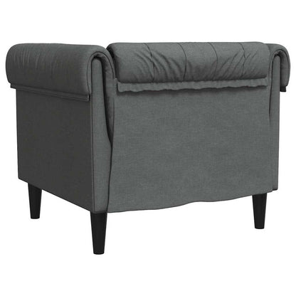 Chesterfield sofa in dark grey fabric