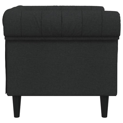 Chesterfield sofa in black fabric