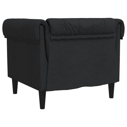 Chesterfield sofa in black fabric