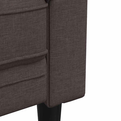 Chesterfield sofa in dark brown fabric