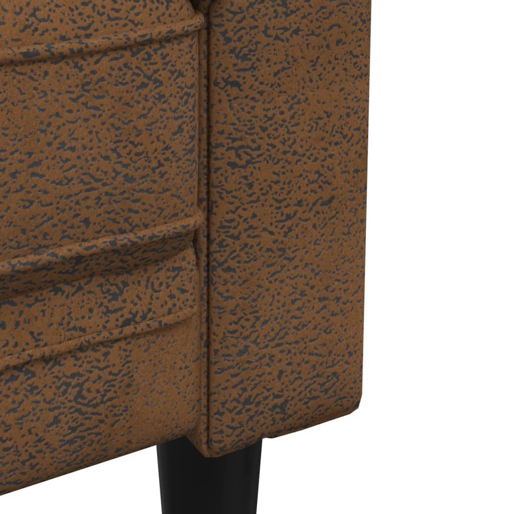 Chesterfield sofa in brown fabric